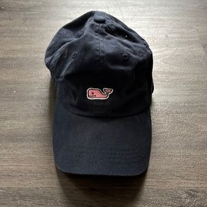 Navy blue Vineyard Vines hat with pink logo